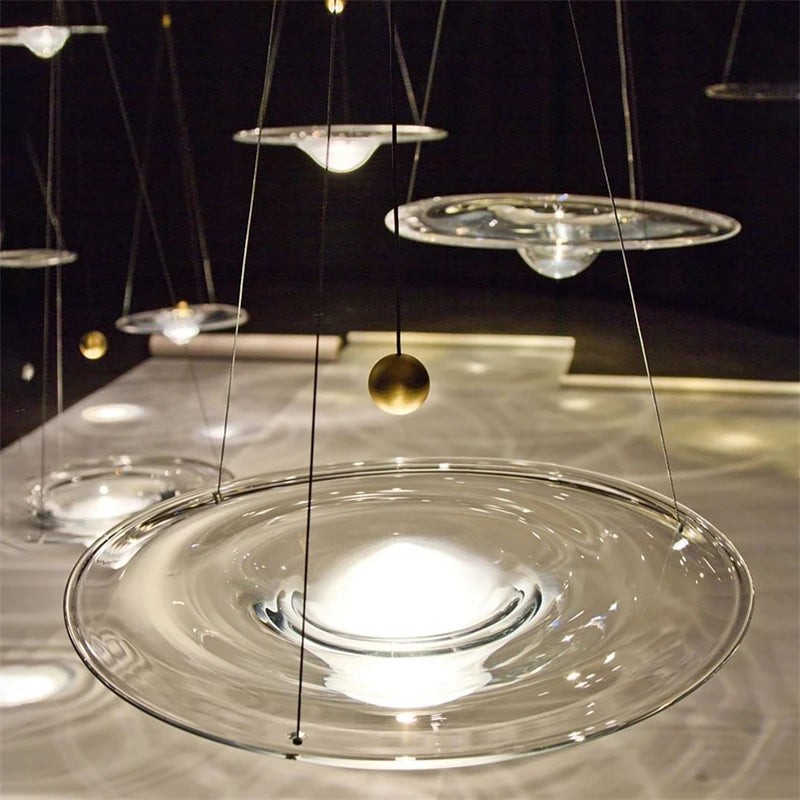 Modern nordic clear glass LED pendant light