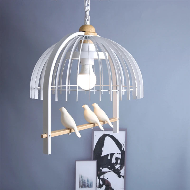 Modern iron bird pendant light for home décor