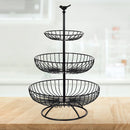 Three tier fruit basket for kitchen storage