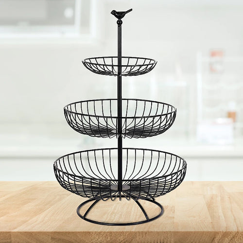 Three tier fruit basket for kitchen storage - vue 6 sur 6
