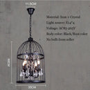 Vintage crystal bird cage chandelier for bar or restaurant