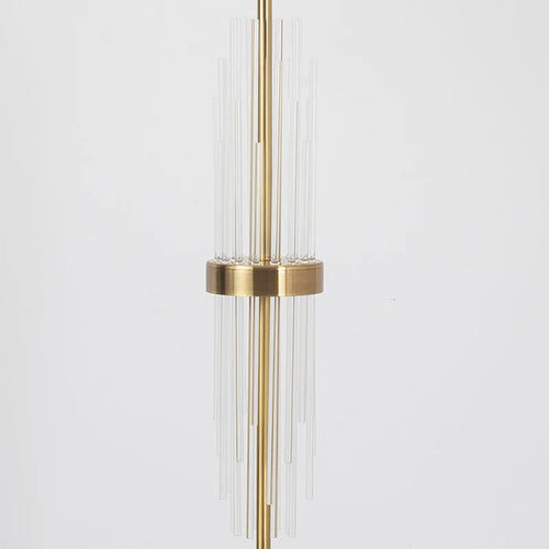 Modern glass floor lamp for stylish indoor lighting - vue 3 sur 5