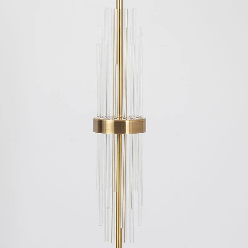 Modern glass floor lamp for stylish indoor lighting - vue 3 sur 5