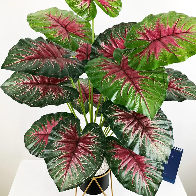 Artificial monstera and palm tropical leaves for indoor decoration - vue 4 sur 18
