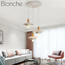 Modern wrought iron chandelier with creative macaron style for interiors
