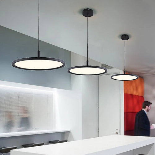 Modern Nordic design round single head LED chandelier - vue 4 sur 6