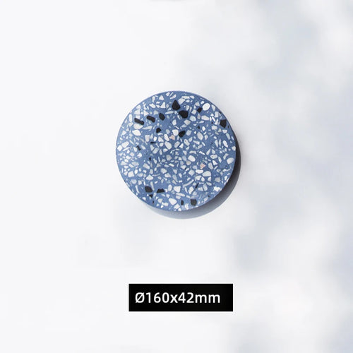 Waterproof round LED outdoor wall light terrazzo and acrylic, indoor or garden lighting - vue 11 sur 15