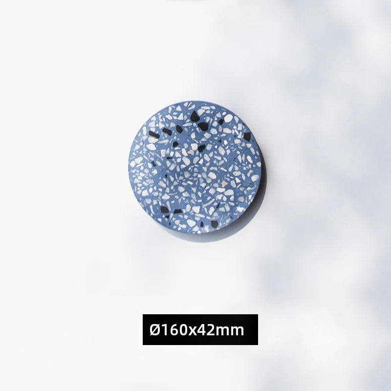 Waterproof round LED outdoor wall light terrazzo and acrylic, indoor or garden lighting - vue 10 sur 15