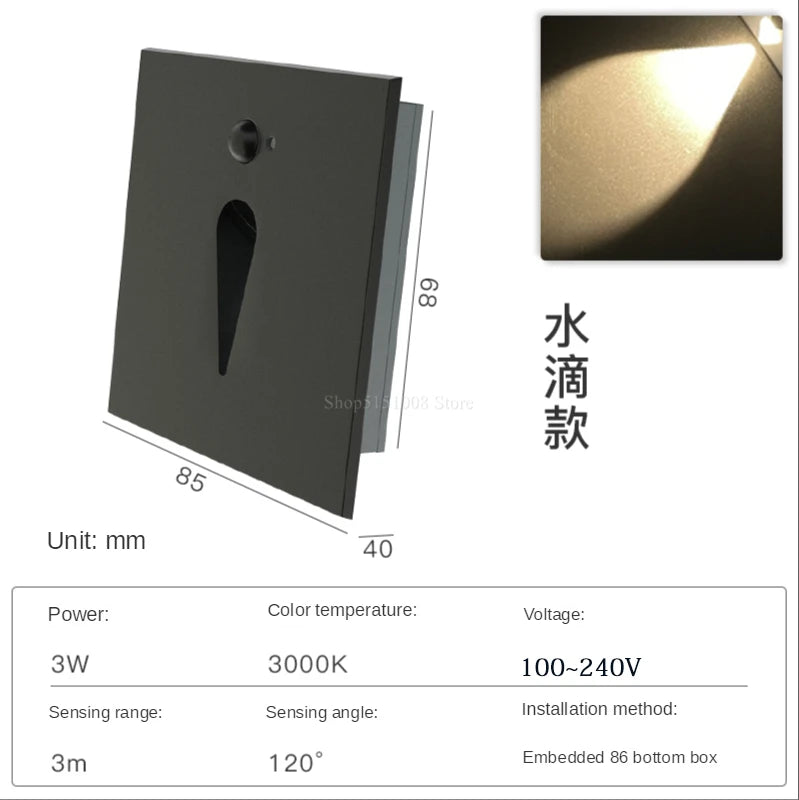 Led wall light with motion sensor for human detection - vue 16 sur 17