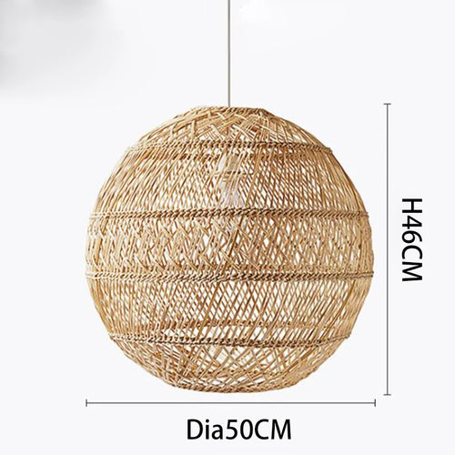 Vintage rattan pendant light - vue 13 sur 12