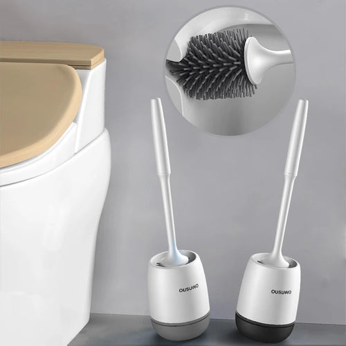 Long-handled silicone wall-mounted cleaning brush - vue 3 sur 10