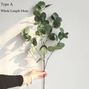 Eucalyptus tree branch with round leaves retro artificial foliage decoration