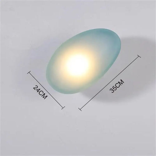 Modern glass pebble LED wall light for interior decor, hotel corridor, ceiling lighting - vue 13 sur 22