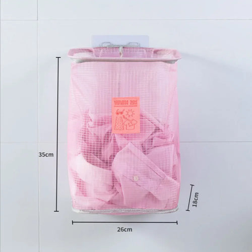 panier à linge mural pliable pour rangement et organisation - vue 8 sur 9
