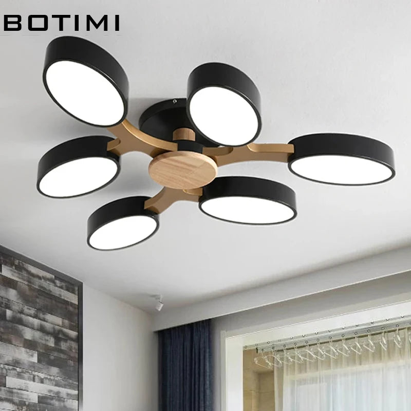 Grey tree-shaped LED ceiling light - vue 5 sur 32