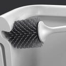 Long-handled silicone wall-mounted cleaning brush