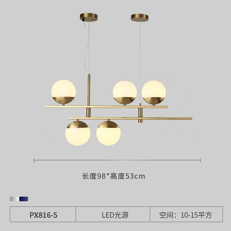 modern LED glass chandelier creative design for elegant interior