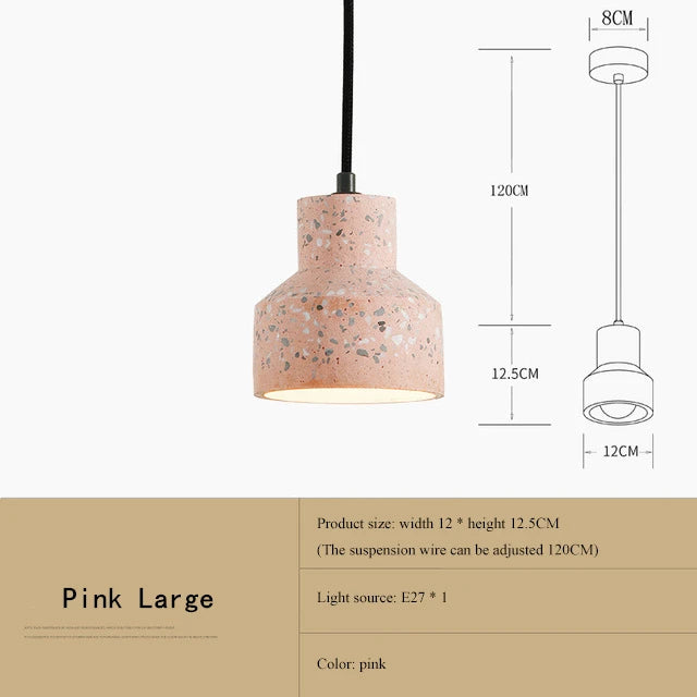 Modern terrazzo pendant light, Nordic design, multiple colours, LED