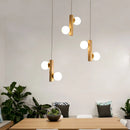 Post-modern wooden pendant light with simple design