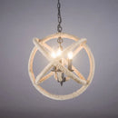 Vintage hemp pendant lamp for café or restaurant