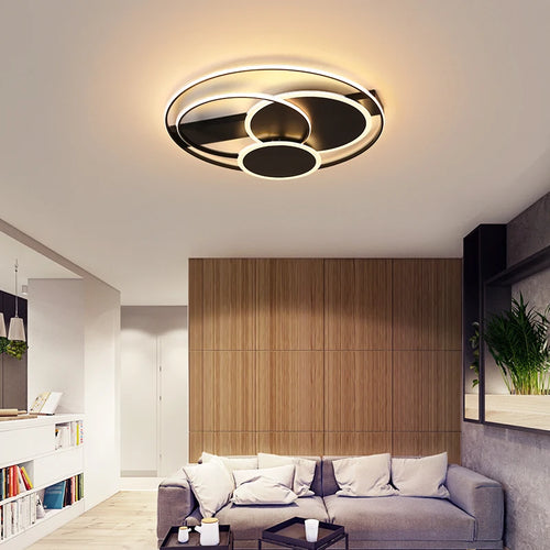 Ultra slim modern ceiling light for bright interiors - vue 4 sur 12
