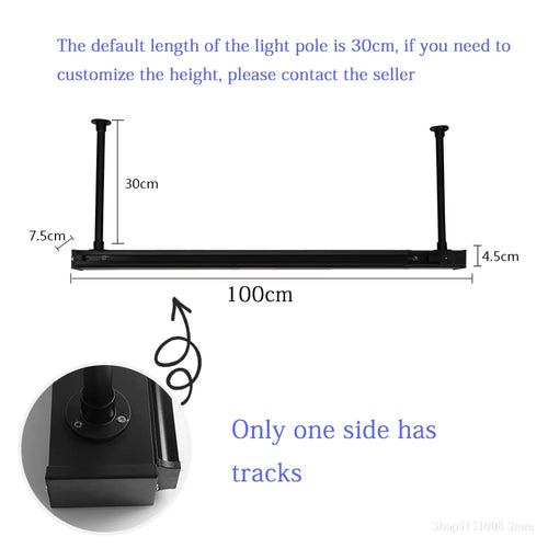 Led pendant track light for bar or industrial restaurant - vue 14 sur 17