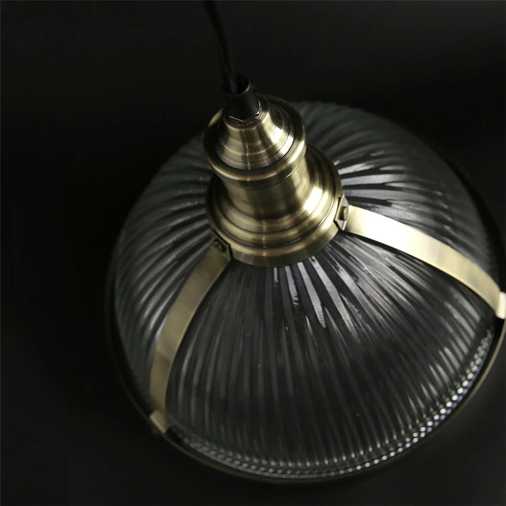 Vintage clear glass hanging lamp for nostalgic ambience - vue 3 sur 7