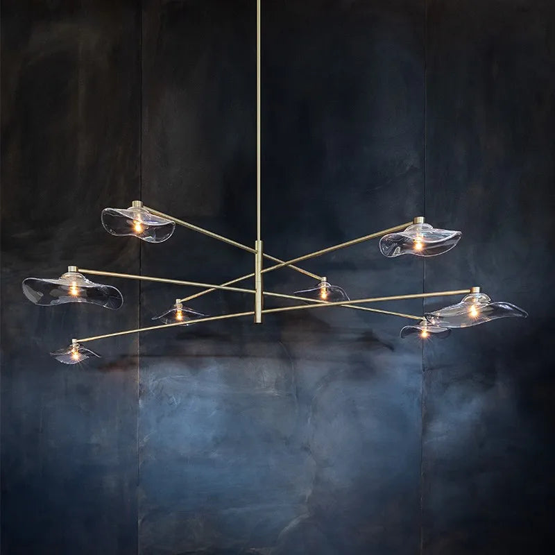 Modern handmade LED flower chandelier for creative interiors