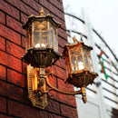 Vintage bronze outdoor waterproof wall light