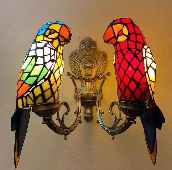 Coloured glass wall light for creative decorative lighting