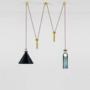 Glass and metal pendant light for modern interior decor