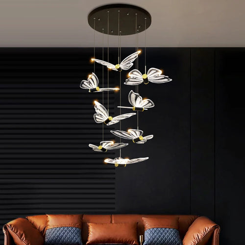 Modern butterfly chandelier for an elegant and cosy interior - vue 2 sur 16