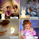 veilleuse lapin mignon en silicone usb pour enfants kawaii
