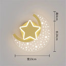 LED star and moon wall light for interior decoration