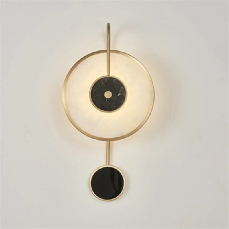 Minimalist marble LED wall light for interior decoration