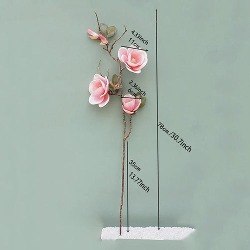Artificial silk magnolia flower for elegant decoration - vue 4 sur 7