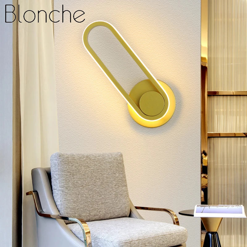 Modern minimalist LED wall light for decorative interiors