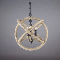 Vintage hemp pendant lamp for café or restaurant