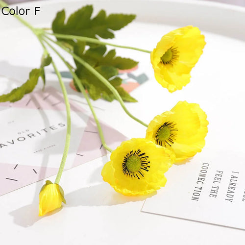 New artificial poppy flower garden decor for parties - vue 20 sur 26