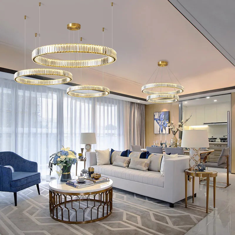Modern crystal chandelier high-end elegant and refined design - vue 5 sur 18