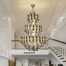 Luxury crystal chandelier for staircases and hotel lobbies