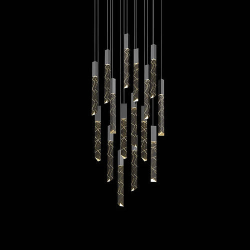 Modern Nordic crystal chandelier for contemporary spaces - vue 5 sur 14