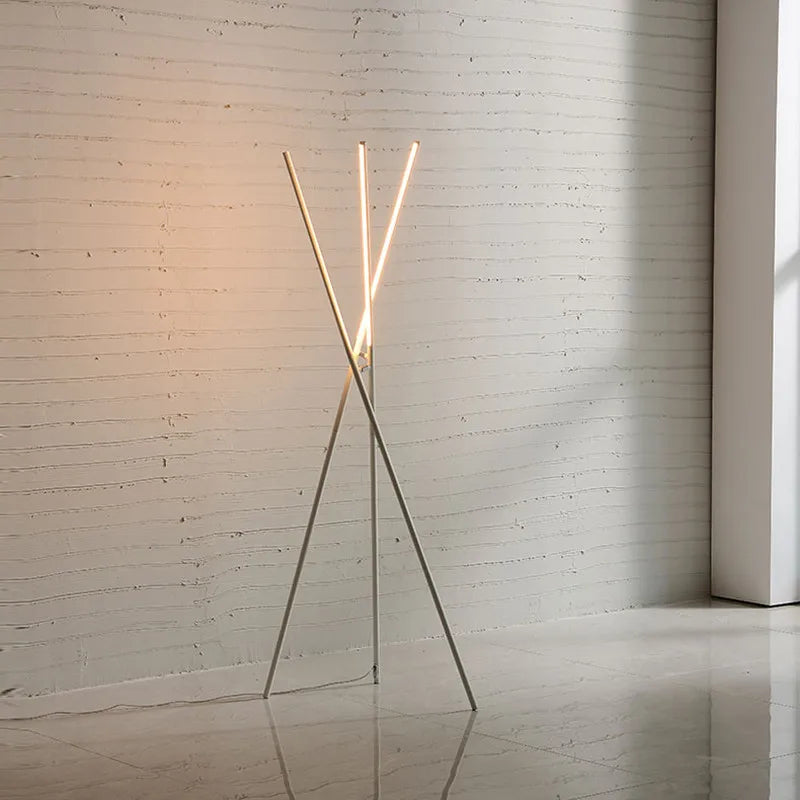 Modern nordic designer LED floor lamp for interior decoration - vue 3 sur 7