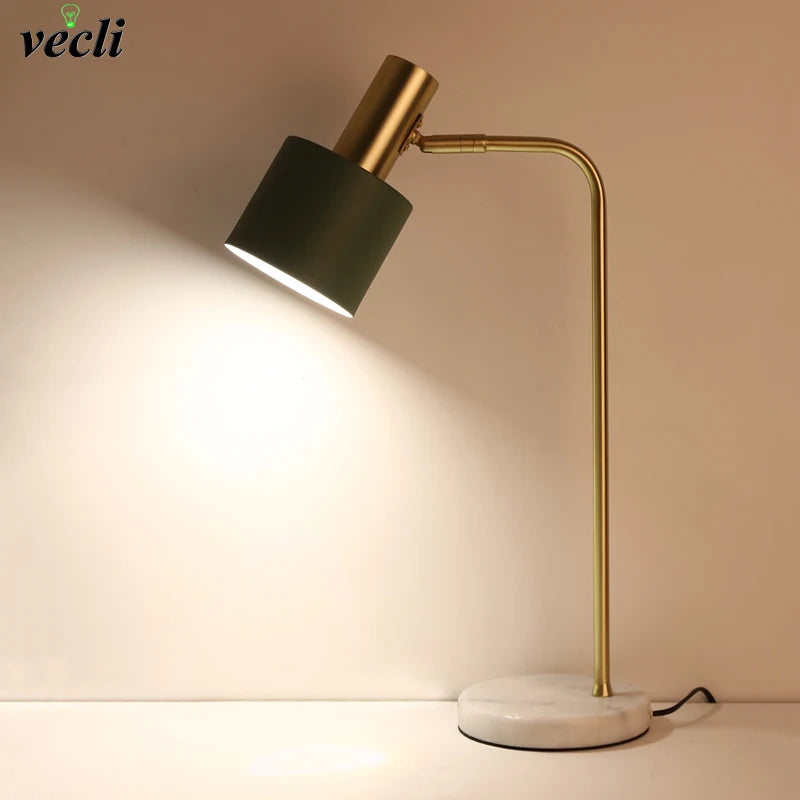 Adjustable nordic LED desk lamp for reading and decor