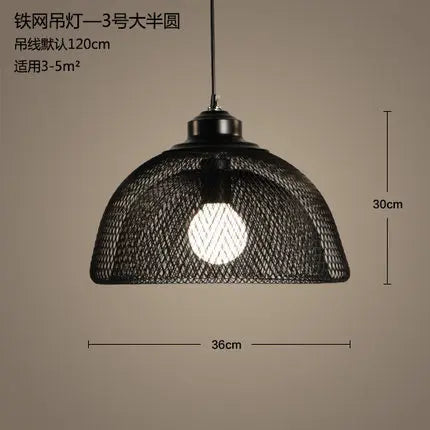 Retro loft birdcage chandelier in creative minimalist iron - vue 10 sur 18