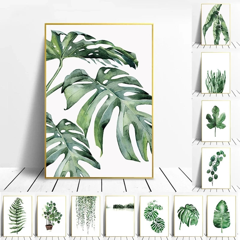 Nordic tropical plant modern wall art home decoration - vue 2 sur 7