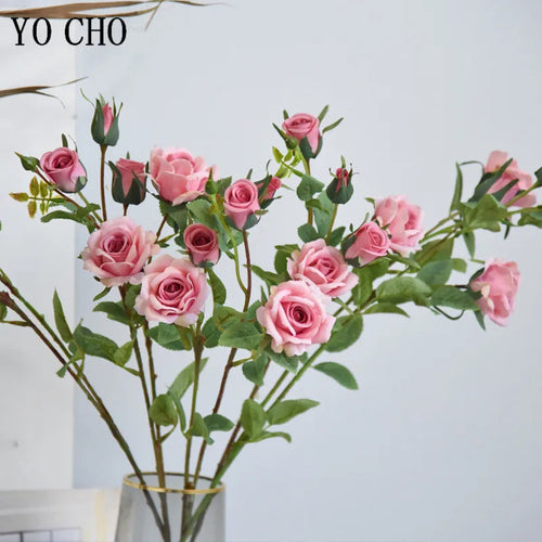Artificial silk rose flowers for weddings and decoration - vue 4 sur 14