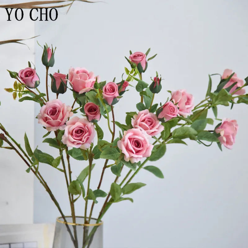 Artificial silk rose flowers for weddings and decoration - vue 3 sur 14