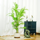 Tall tropical artificial palm tree in pot outdoor decoration