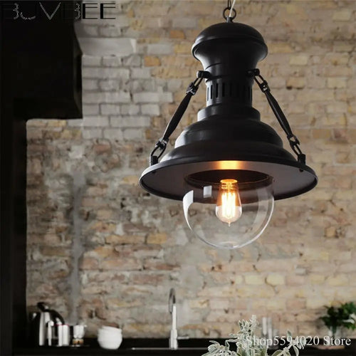 Loft country industrial pendant light - vue 6 sur 9